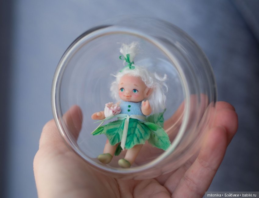 Малышка-эльф — Авторские миниатюрные куклы: лепка (фото 5)