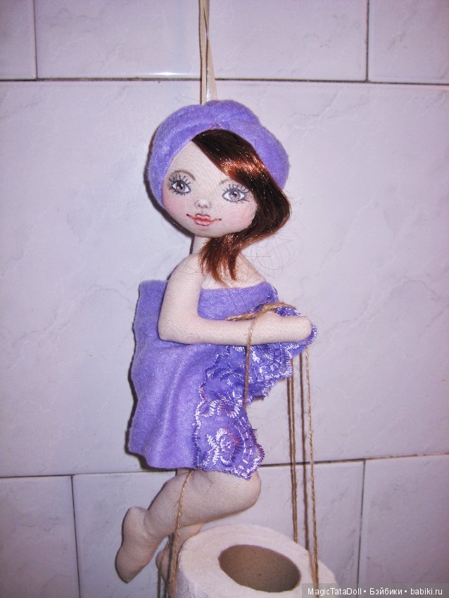 И снова 2 кокетки, текстильные куклы для ванной комнаты
