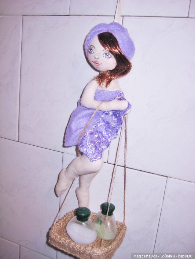 И снова 2 кокетки, текстильные куклы для ванной комнаты