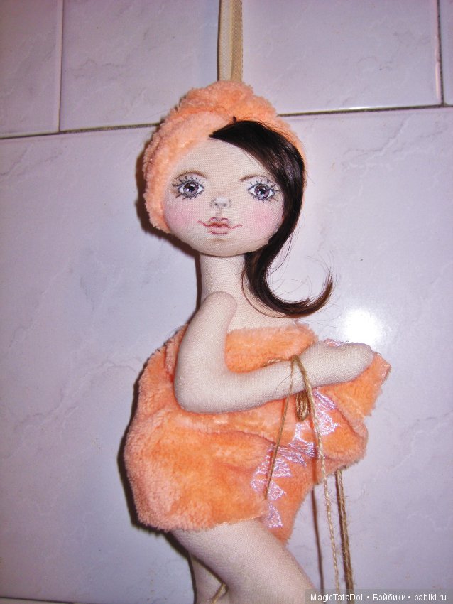 И снова 2 кокетки, текстильные куклы для ванной комнаты (фото 4)
