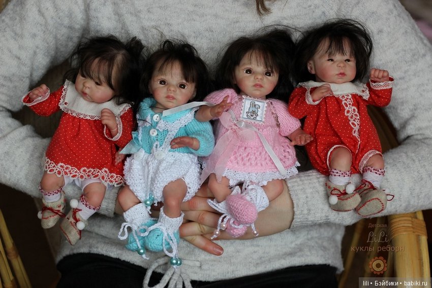 Малыши мини реборн из молда Nessa