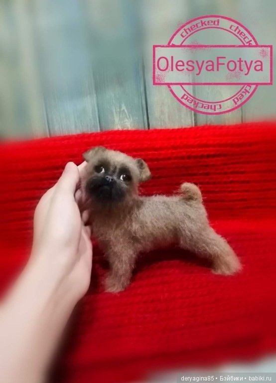 Брюссельский гриффон — Валяные игрушки из шерсти: сухое валяние (фото 7)