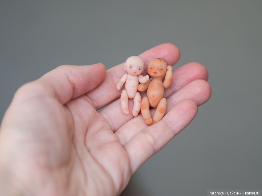 Малюсики микро-пупсики — Авторские миниатюрные куклы: лепка