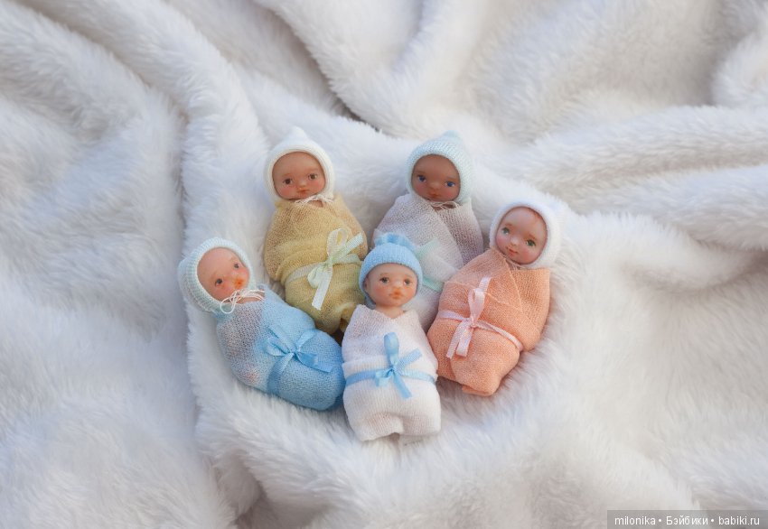 Малюсики микро-пупсики — Авторские миниатюрные куклы: лепка (фото 7)