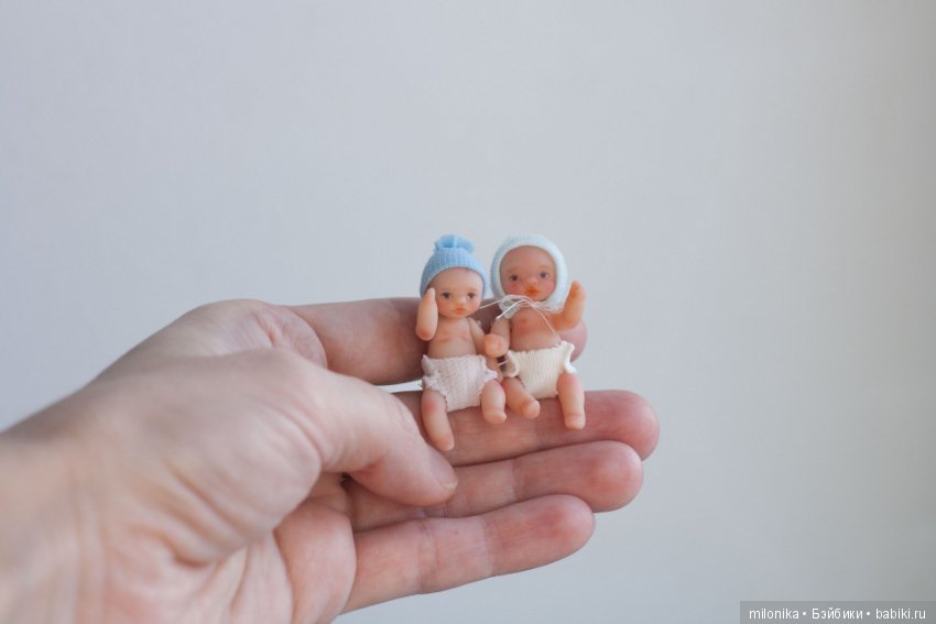 Малюсики микро-пупсики — Авторские миниатюрные куклы: лепка