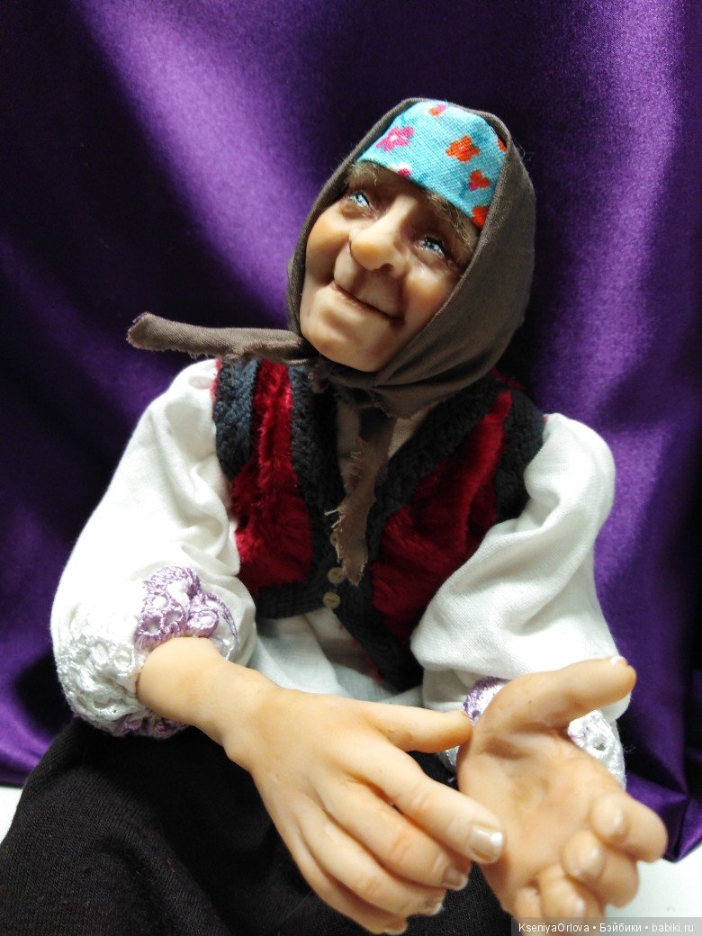 Старушка — Лепка авторских кукол: полимерная глина (фото 3)