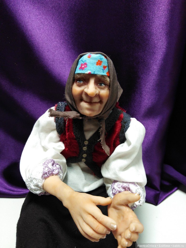 Старушка — Лепка авторских кукол: полимерная глина (фото 5)