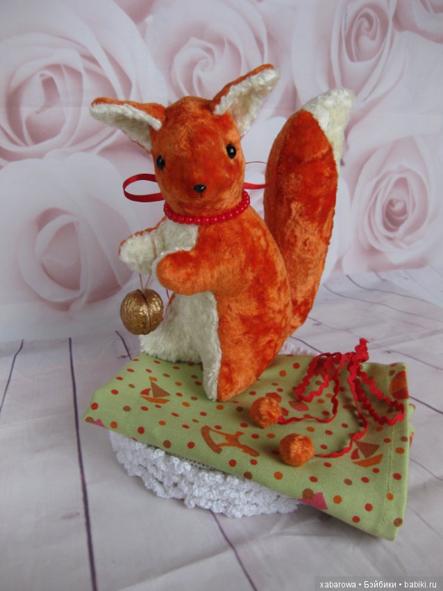 Белочка — Текстильные игрушки и примитивы: кофейные