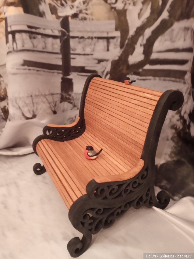 Зимняя история - Скамеечка. Зимние забавы - окончательный вариант композиции на выставку и рассказ (фото 2)