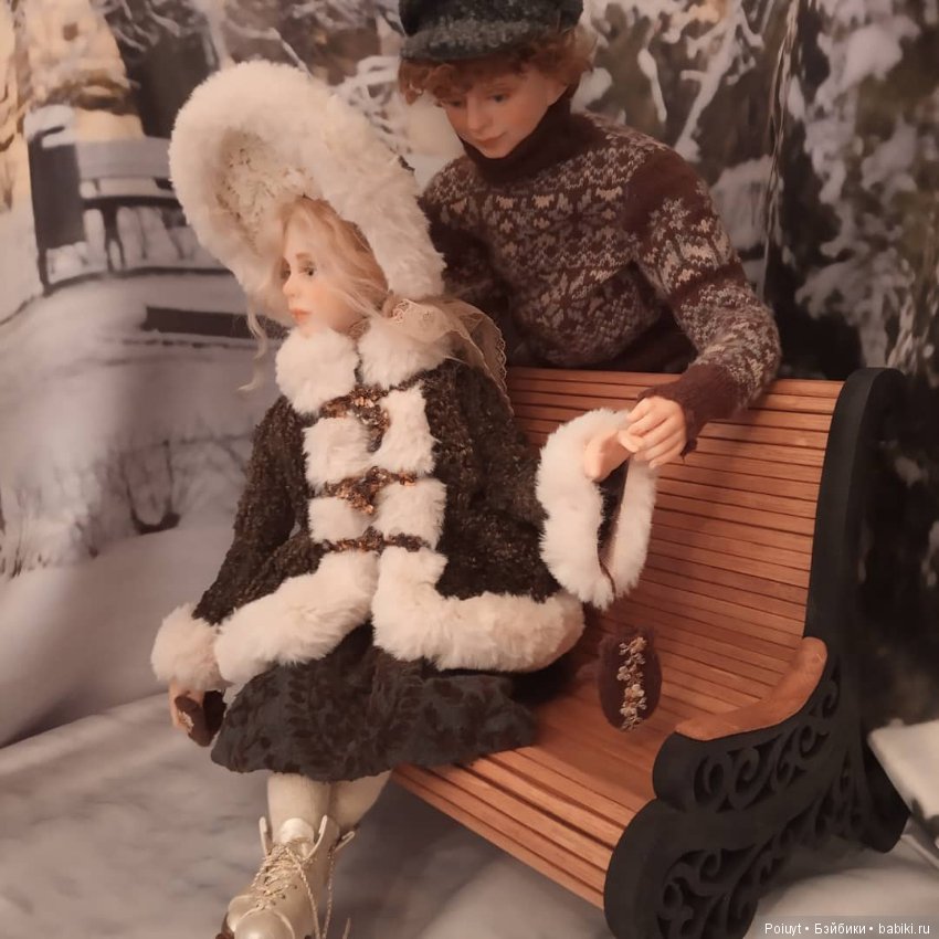 Зимняя история - Скамеечка. Зимние забавы - окончательный вариант композиции на выставку и рассказ (фото 8)