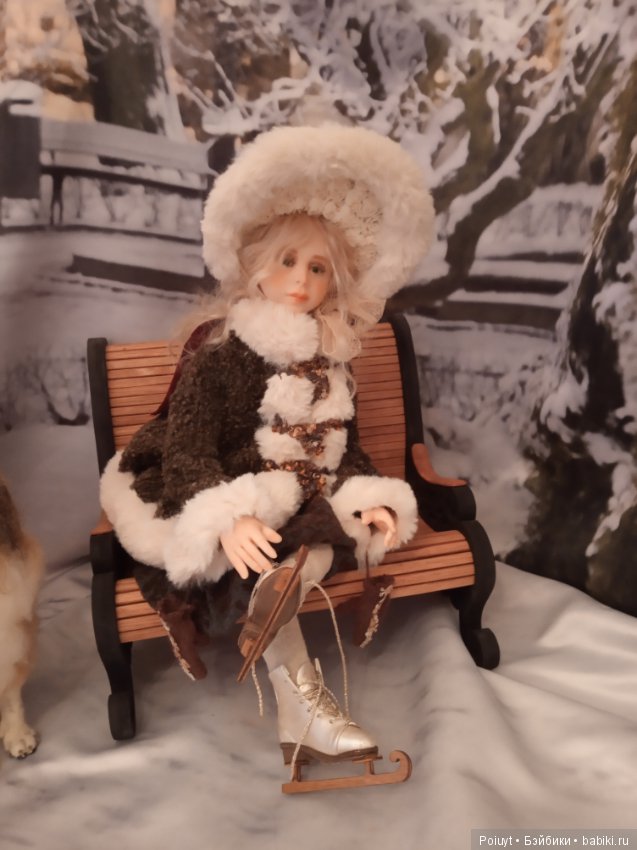 Зимняя история - Скамеечка. Зимние забавы - окончательный вариант композиции на выставку и рассказ (фото 6)