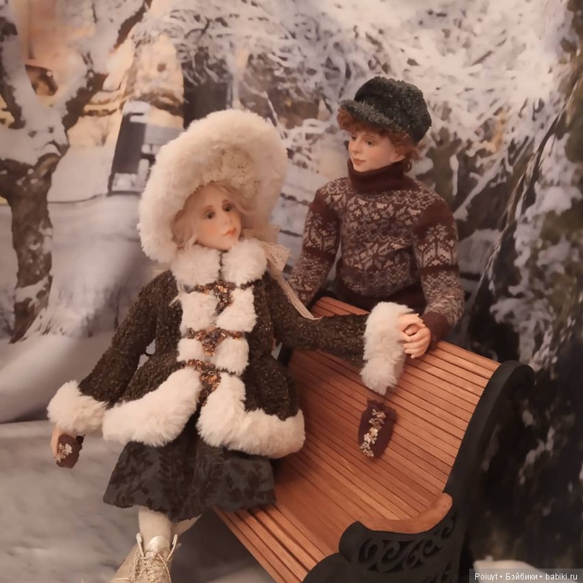 Зимняя история - Скамеечка. Зимние забавы - окончательный вариант композиции на выставку и рассказ (фото 7)