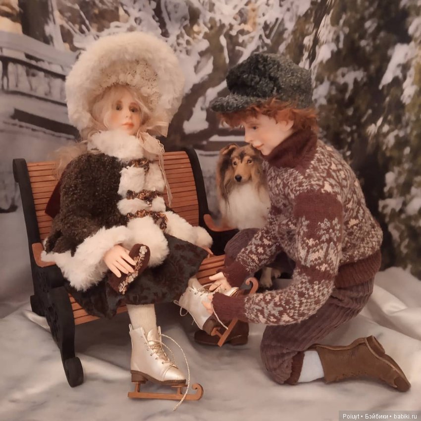 Зимняя история - Скамеечка. Зимние забавы - окончательный вариант композиции на выставку и рассказ (фото 10)