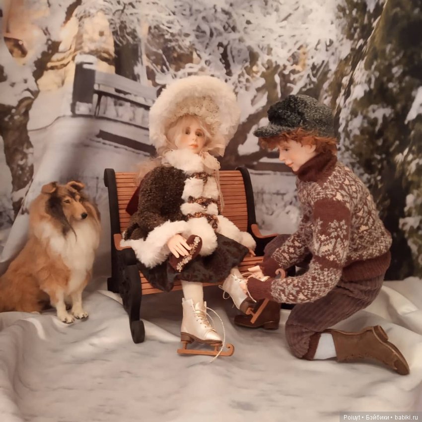 Зимняя история - Скамеечка. Зимние забавы - окончательный вариант композиции на выставку и рассказ (фото 9)