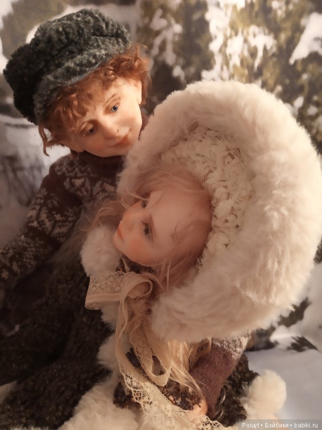 Зимняя история - Скамеечка. Зимние забавы - окончательный вариант композиции на выставку и рассказ