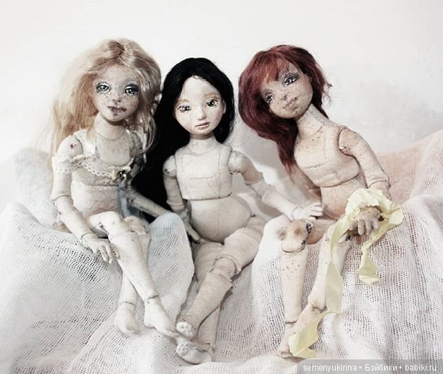 Интерьерные куклы из колготок