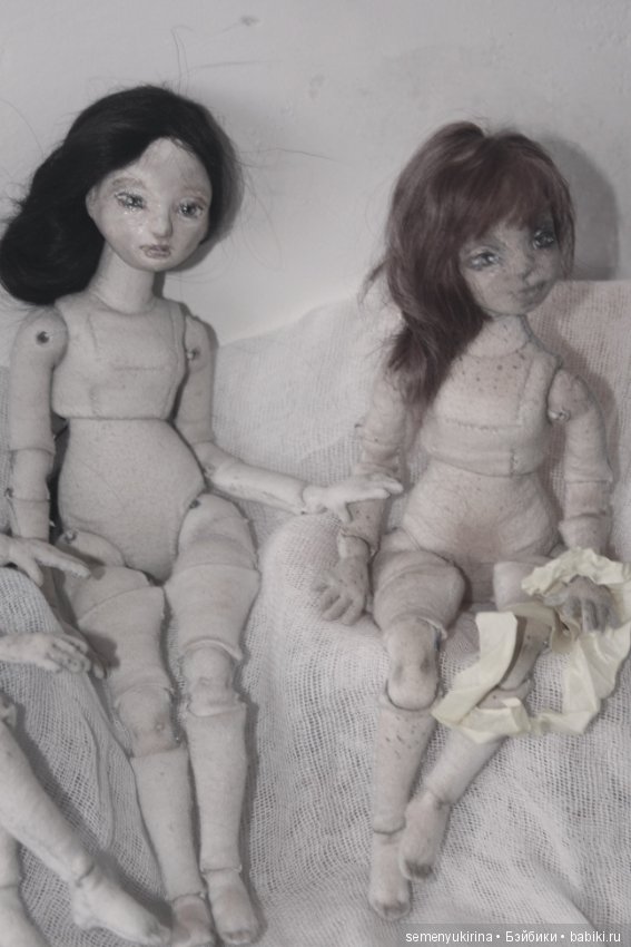 Текстильные шарнирные куклы ручной работы