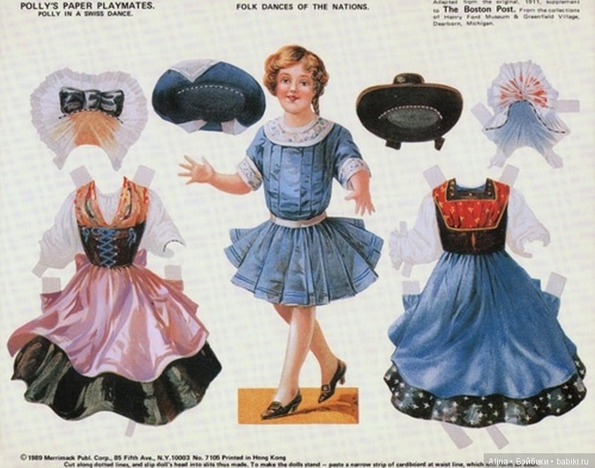 Национальные танцы в виде бумажных кукол (фото 3)