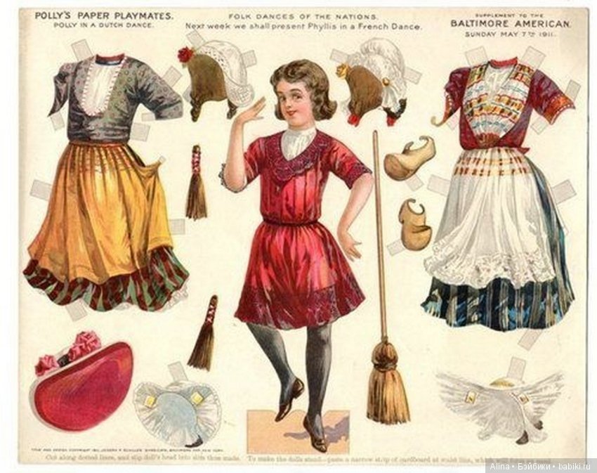 Национальные танцы в виде бумажных кукол (фото 7)