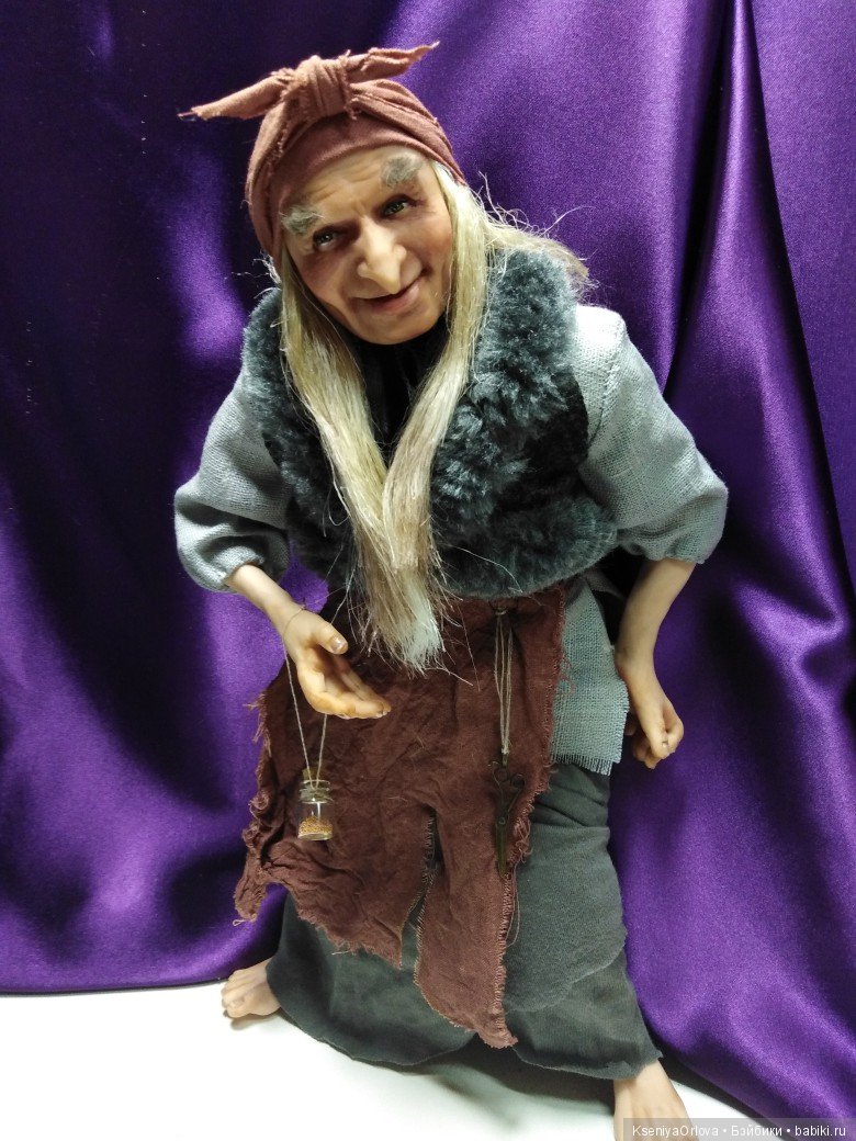 Кукла Баба-Яга — Лепка авторских кукол: полимерная глина (фото 7)