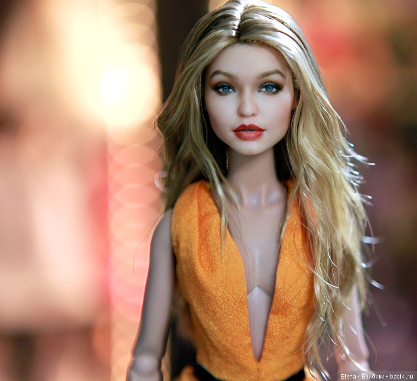 Супермодель Gigi Hadid, мэйк куклы сделан Noel Cruz (фото 3)