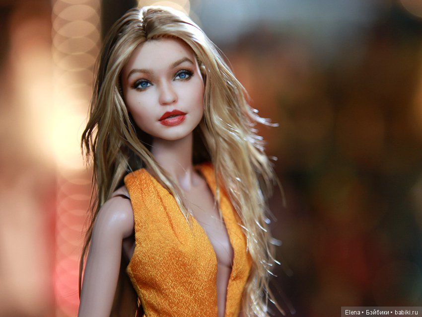 Супермодель Gigi Hadid, мэйк куклы сделан Noel Cruz (фото 4)