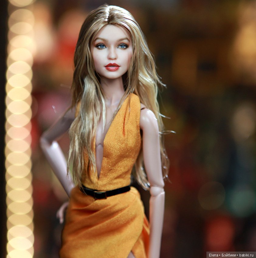 Супермодель Gigi Hadid, мэйк куклы сделан Noel Cruz