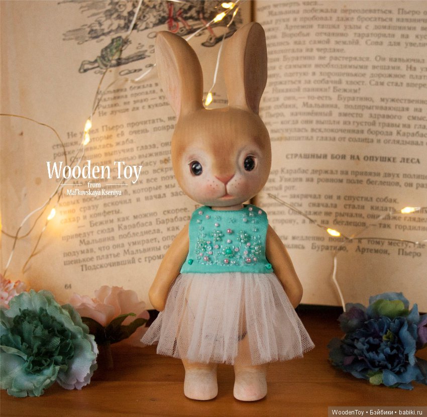 Деревянная зайка по имени Мята (фото 3)