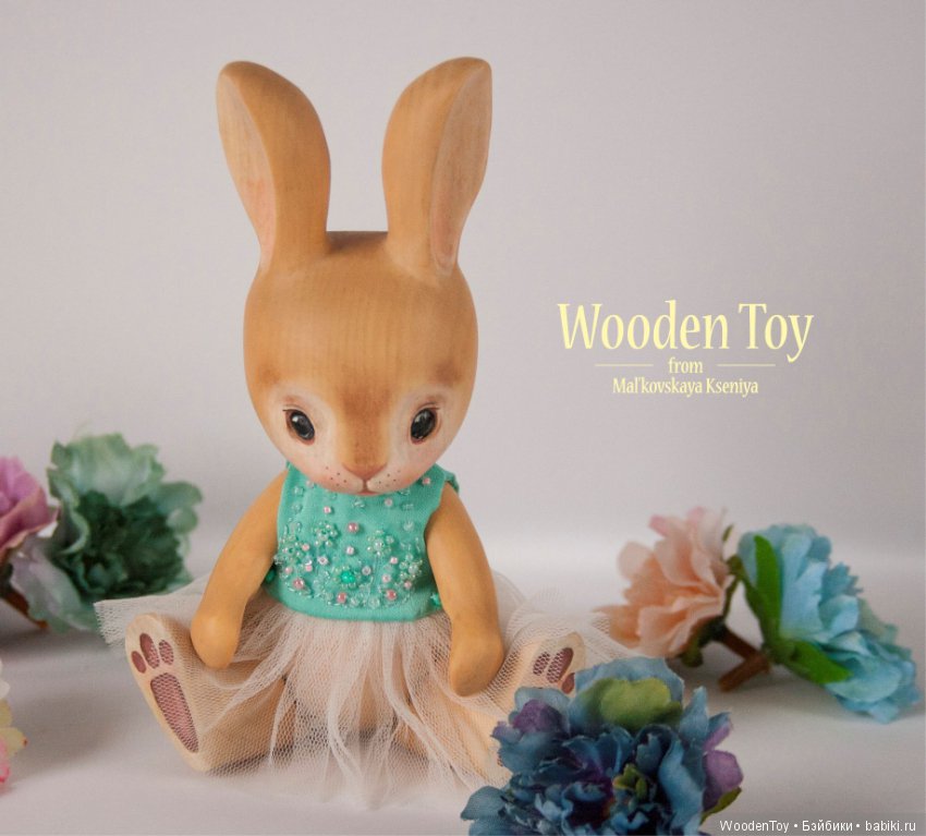 Деревянная зайка по имени Мята (фото 9)