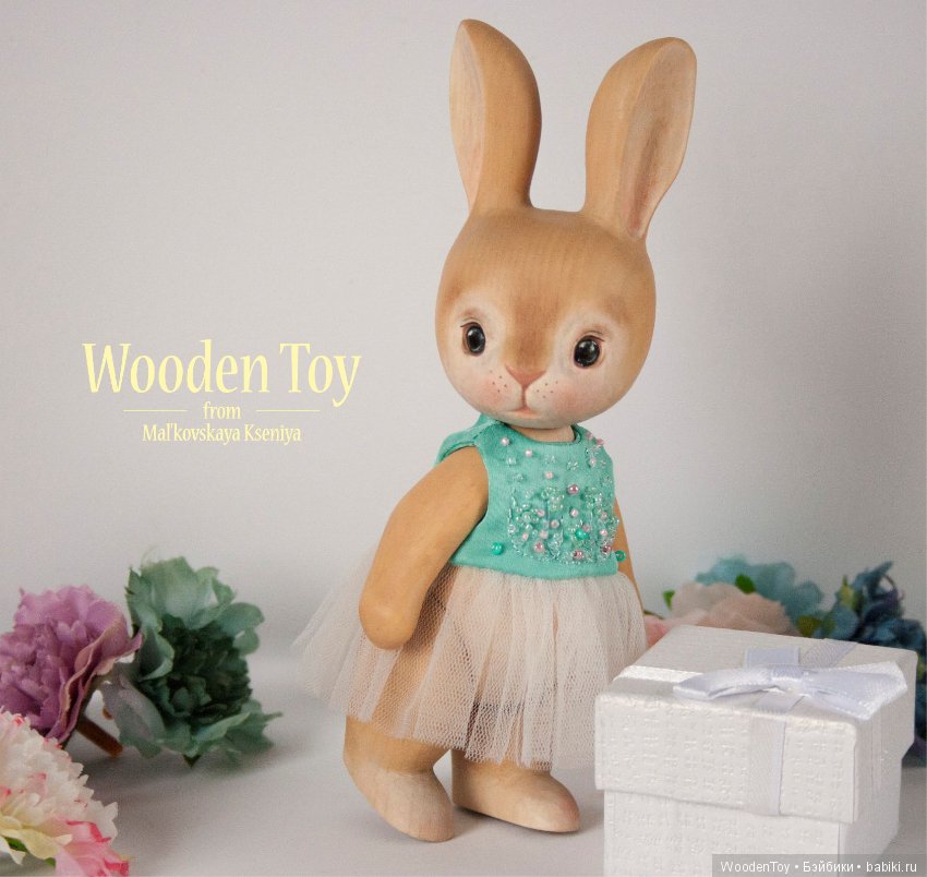 Деревянная зайка по имени Мята