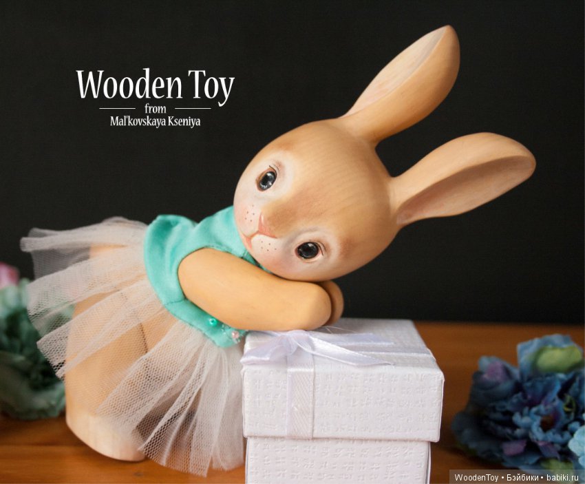 Деревянная зайка по имени Мята (фото 5)