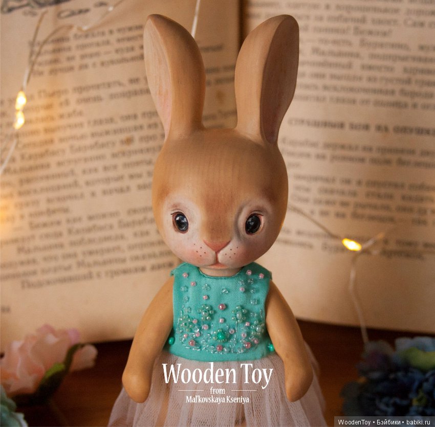 Деревянная зайка по имени Мята (фото 2)