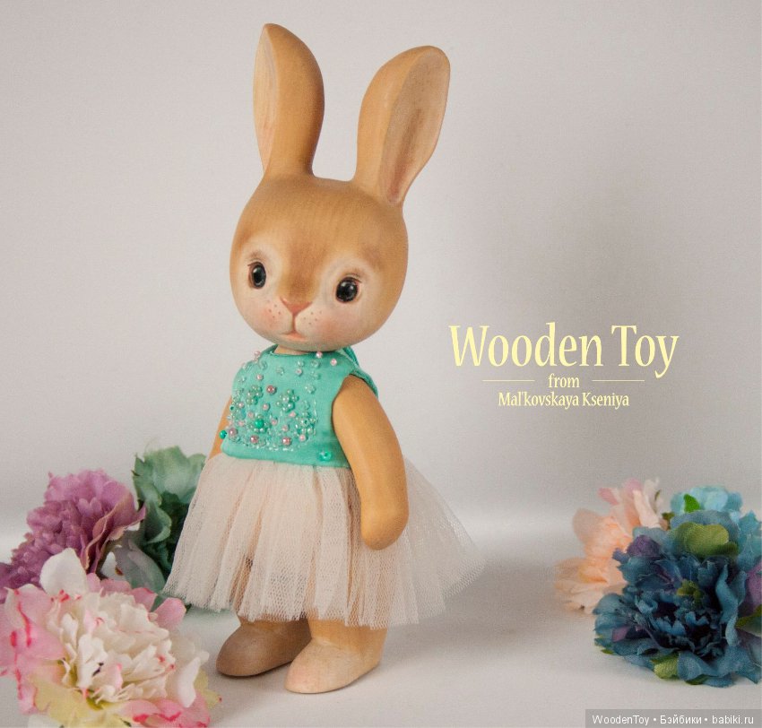 Деревянная зайка по имени Мята (фото 10)