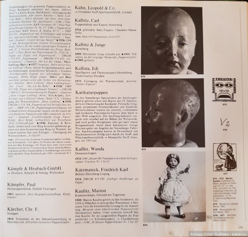 Цизлики, легендарные Цизлики или Сieslik's Lexikon Der Deutschen Puppenindustrie, часть 3