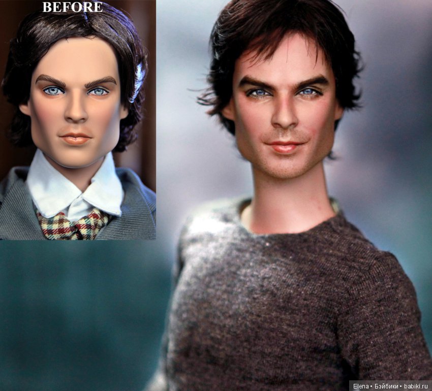 Tonner Vampire Diaries DAMON SALVATORE, мэйк куклы сделан Noel Cruz