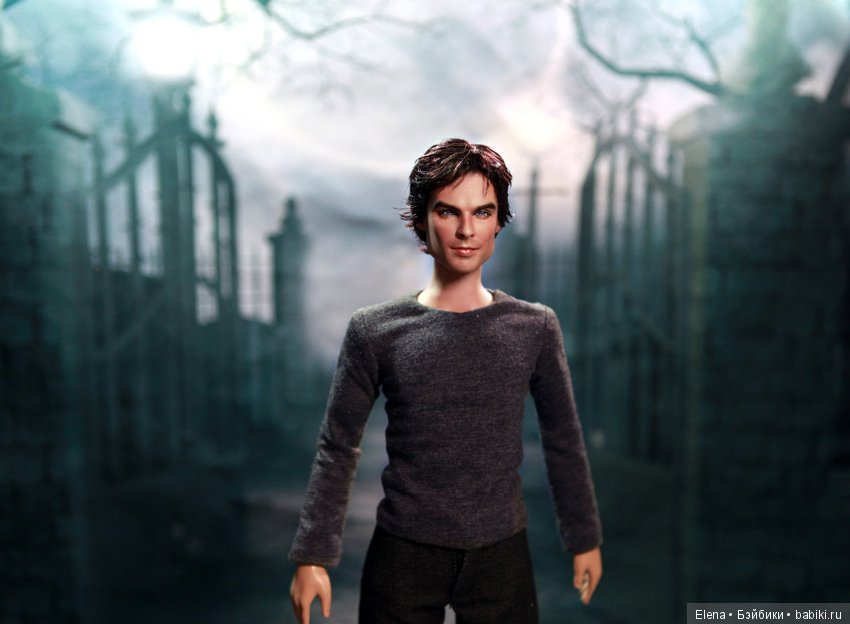Tonner Vampire Diaries DAMON SALVATORE, мэйк куклы сделан Noel Cruz (фото 3)