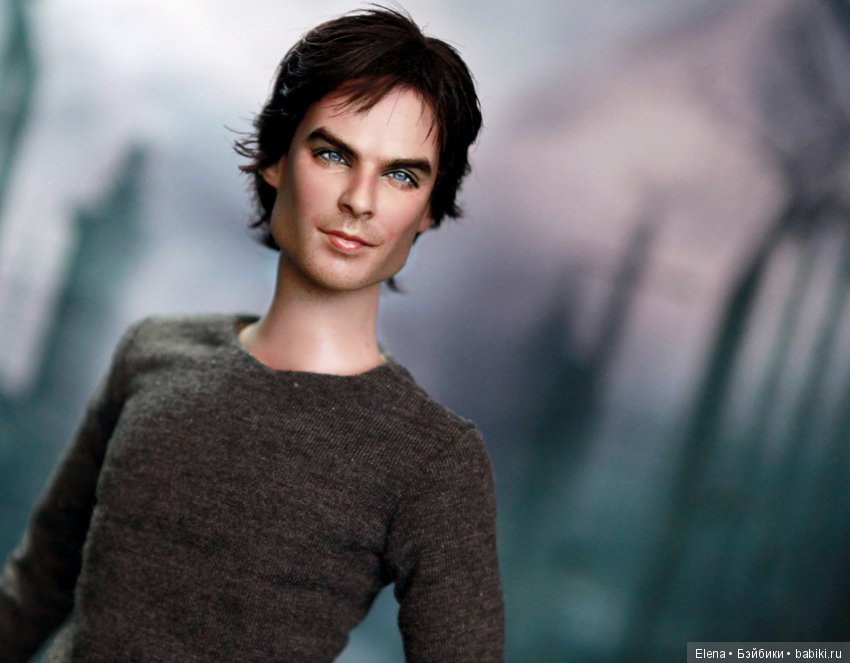 Tonner Vampire Diaries DAMON SALVATORE, мэйк куклы сделан Noel Cruz (фото 5)