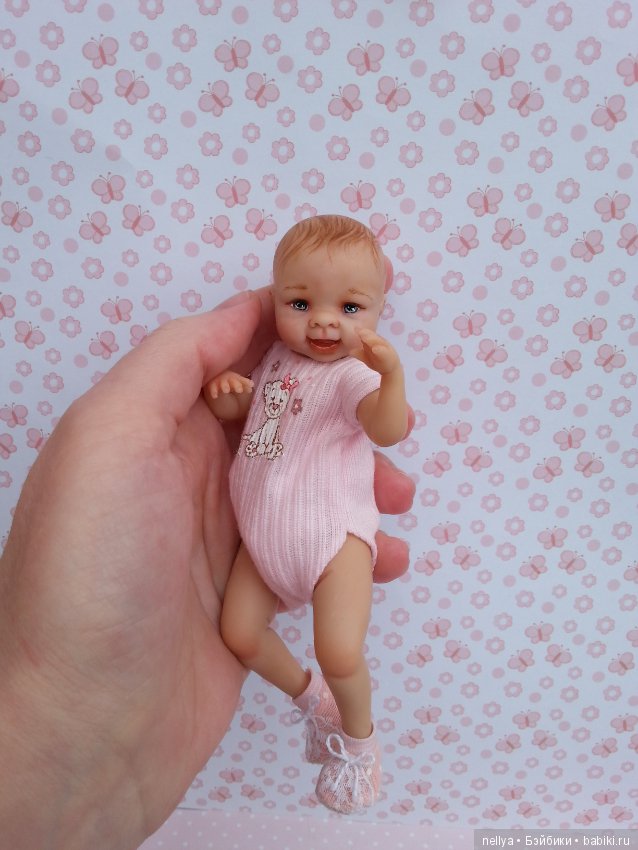 Улыбашечка. Ростик 15 см — Авторские миниатюрные куклы: лепка (фото 7)