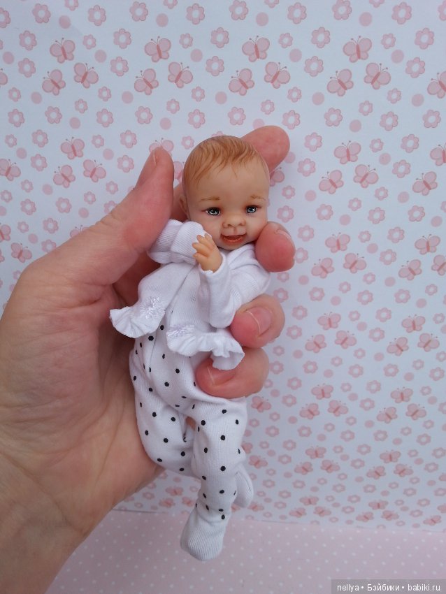 Улыбашечка. Ростик 15 см — Авторские миниатюрные куклы: лепка