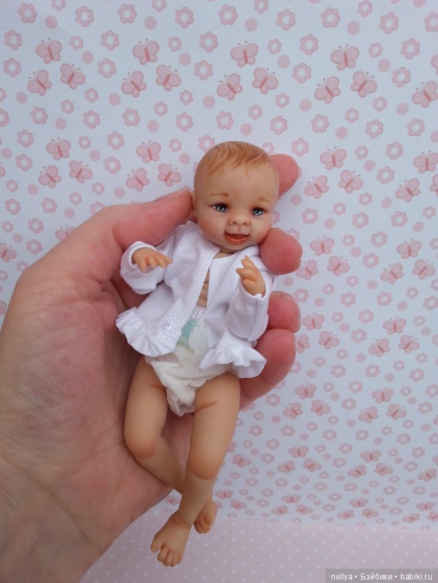 Улыбашечка. Ростик 15 см — Авторские миниатюрные куклы: лепка
