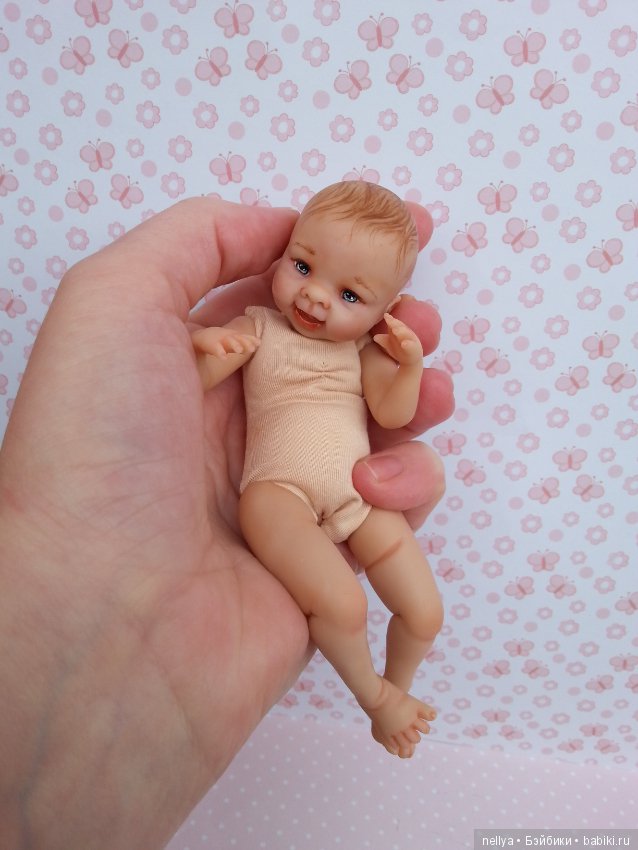 Улыбашечка. Ростик 15 см — Авторские миниатюрные куклы: лепка (фото 10)
