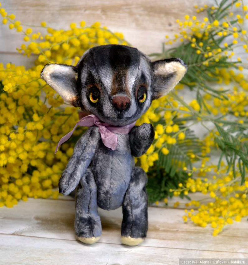 Серый волк — Текстильные игрушки и примитивы: кофейные (фото 3)