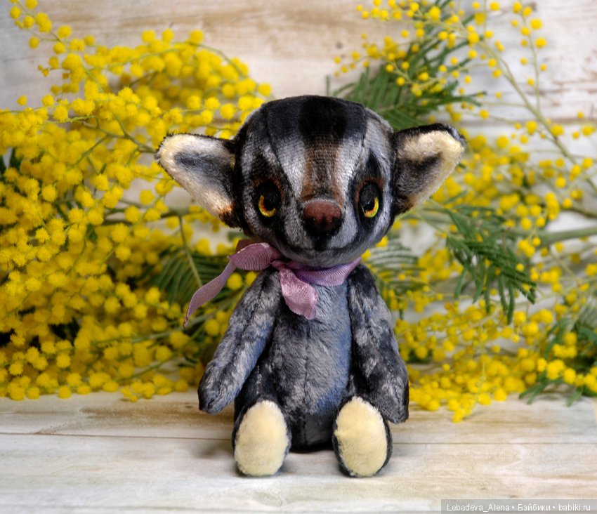 Серый волк — Текстильные игрушки и примитивы: кофейные