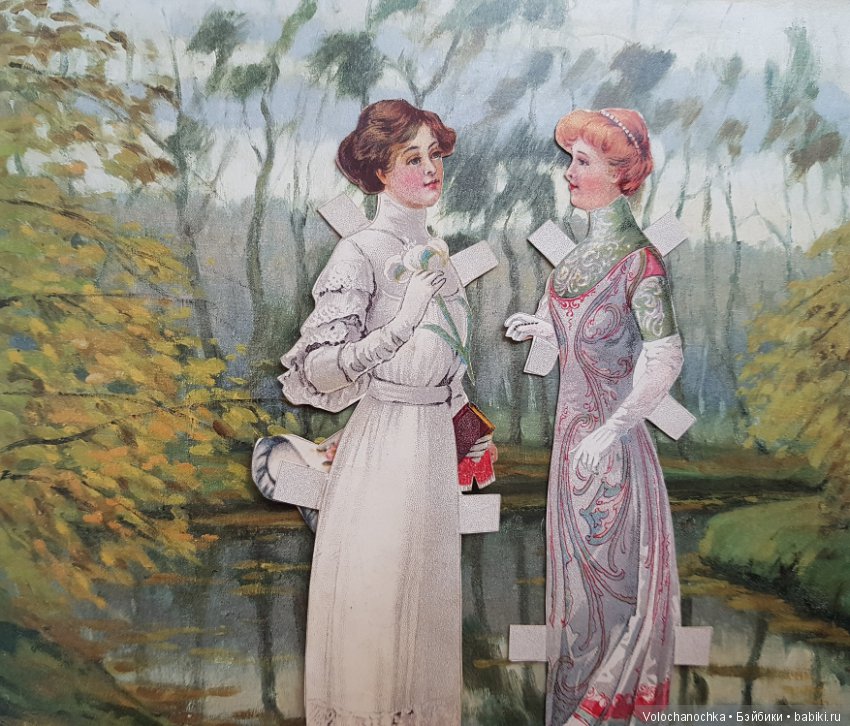 Моя коллекция старинных БУМАЖНЫХ КУКОЛ серии "The Polly Paper Playmate" 1910 год
