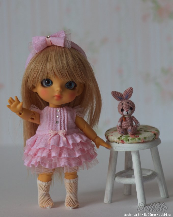 Малышка Динь и её любимый зайка - крошечная Lati White (фото 2)