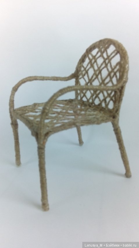 Плетеное кресло для 1/6 - готовлю "телегу зимой" (фото 4)
