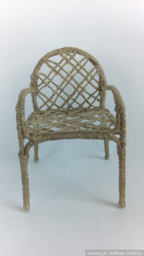 Плетеное кресло для 1/6 - готовлю "телегу зимой" (фото 3)