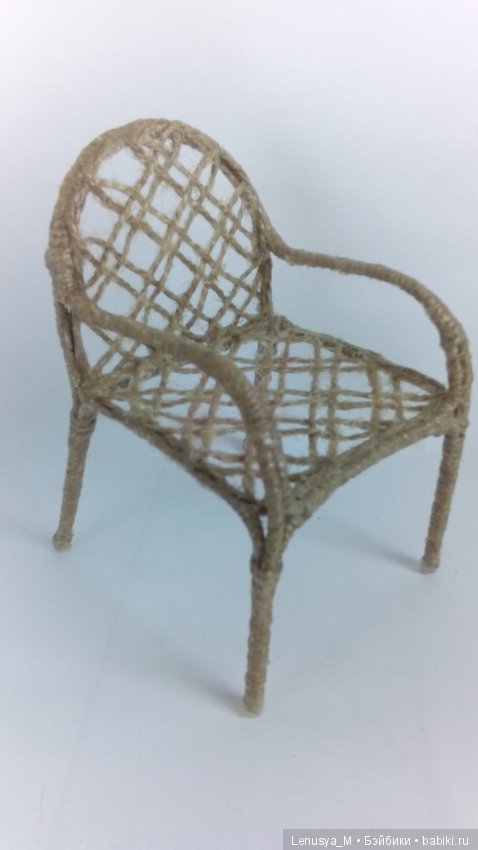 Плетеное кресло для 1/6 - готовлю "телегу зимой" (фото 2)
