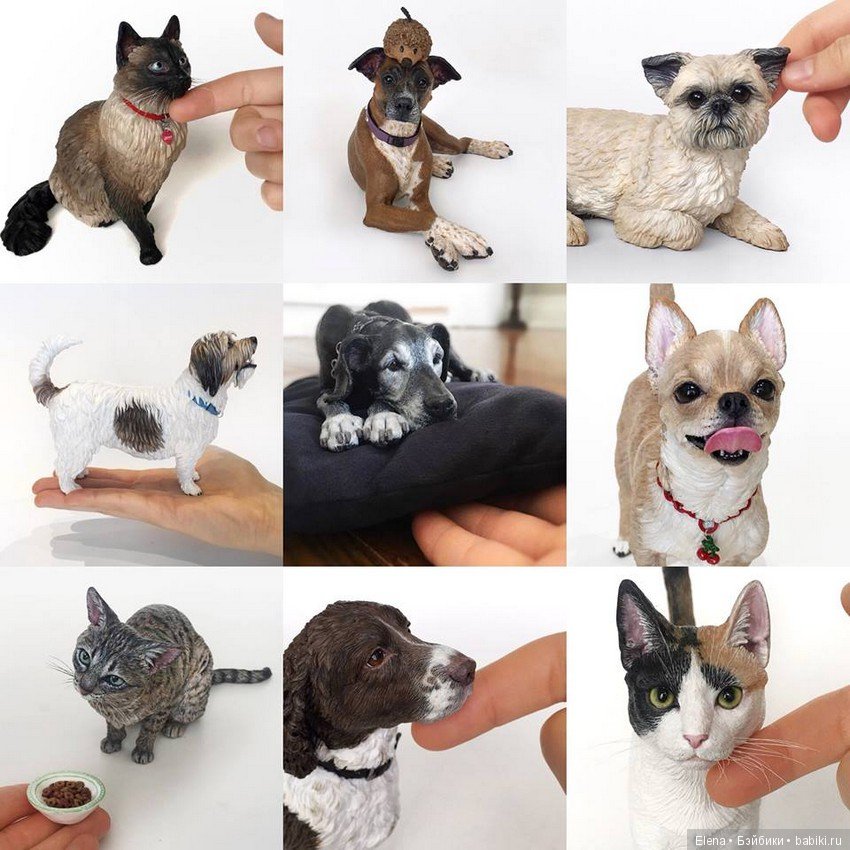 Портретные фигурки собак и кошек Helen Violet