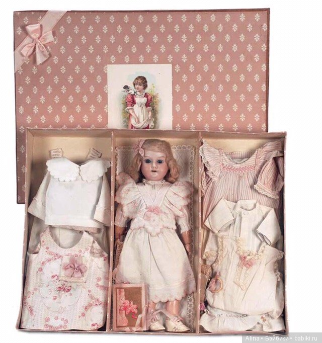 Антикварные куколки-малышки в подарочных наборах, Германия и Франция (1875 - 1909 гг.) (фото 5)
